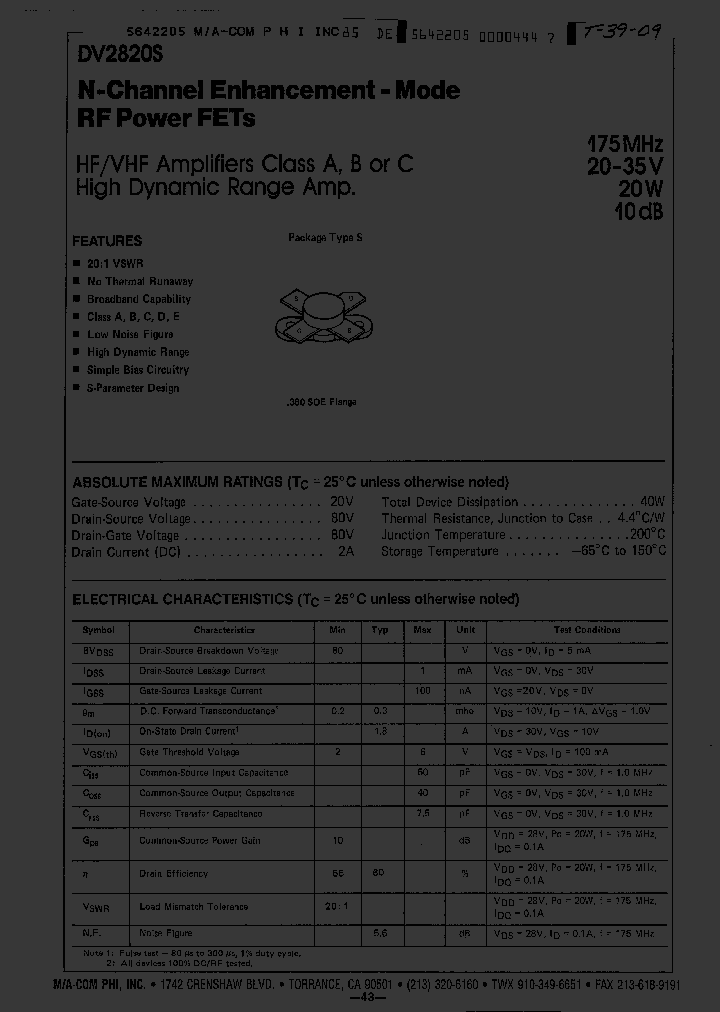 DV2820S_3145470.PDF Datasheet