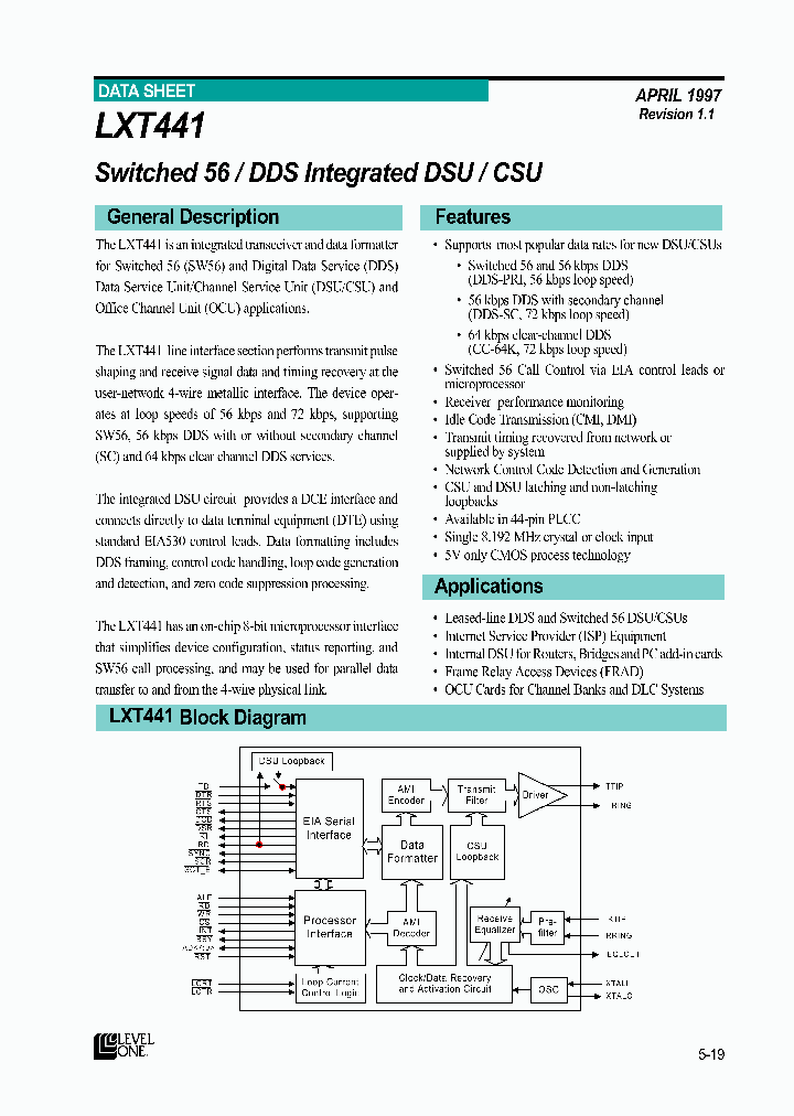 LXT441_3145559.PDF Datasheet