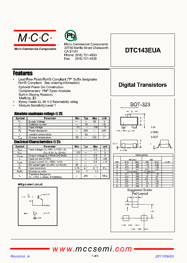 DTC143EUA_3145846.PDF Datasheet
