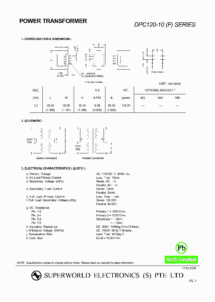 DPC120-10_3146685.PDF Datasheet