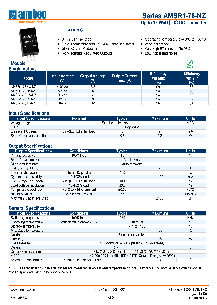 AMSR1-78-NZ1_3146772.PDF Datasheet