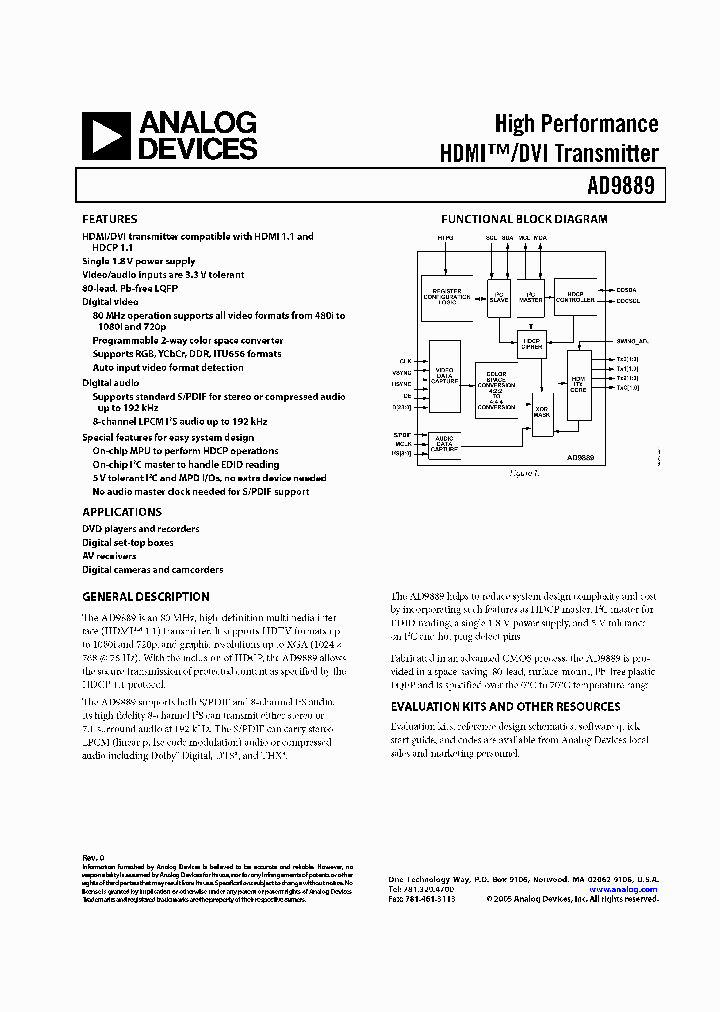 AD9889PCB_3148287.PDF Datasheet