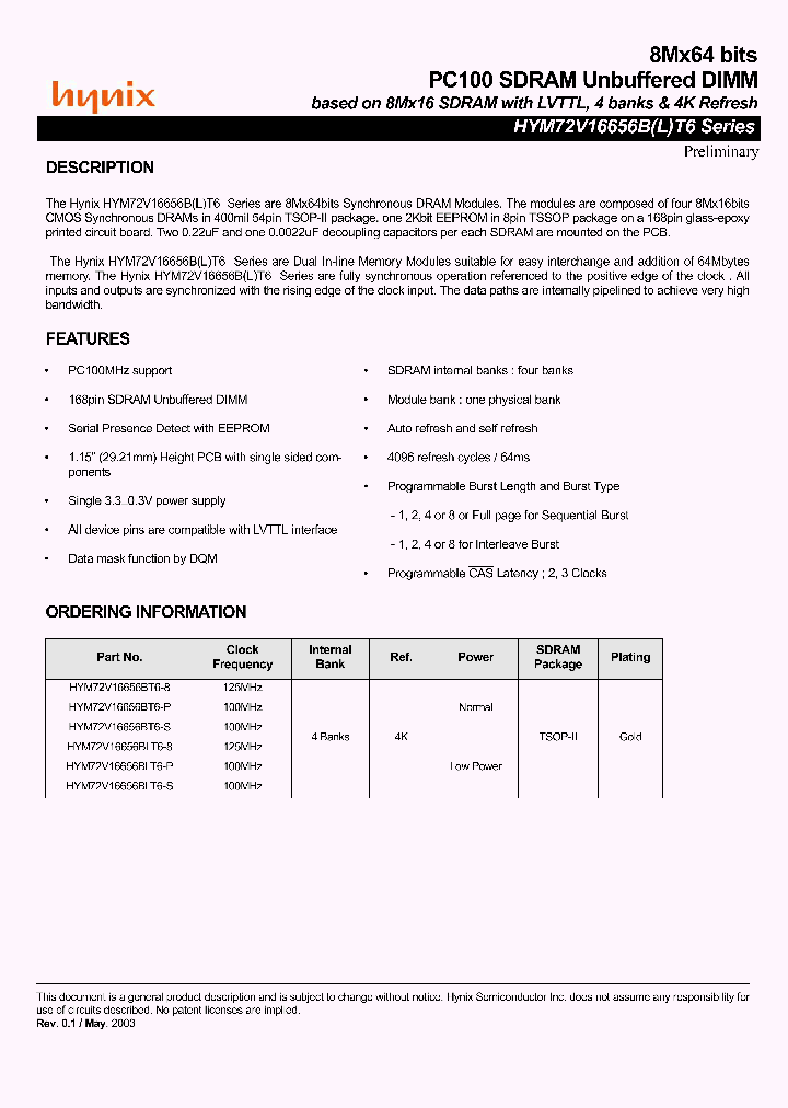 HYM72V16656BLT6-8_3148914.PDF Datasheet