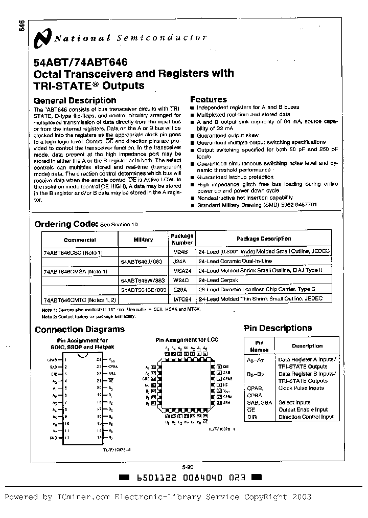 54ABT646J883_3148814.PDF Datasheet