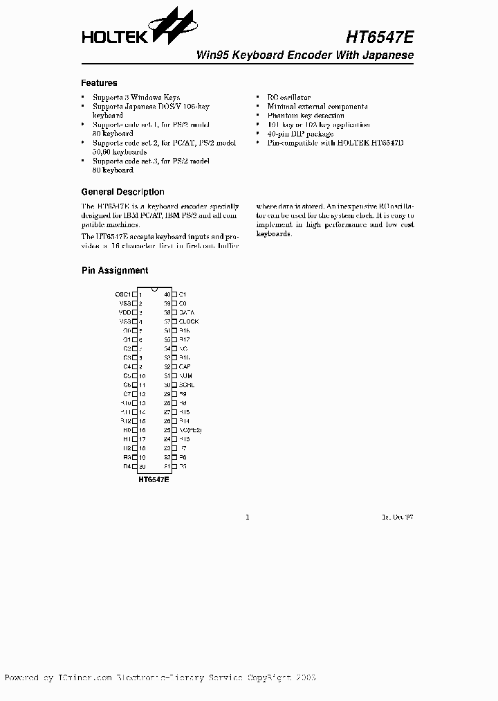 HT6547E40DIP_3148647.PDF Datasheet