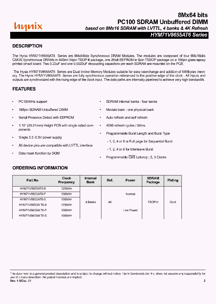 HYM71V8655AT6_3148831.PDF Datasheet