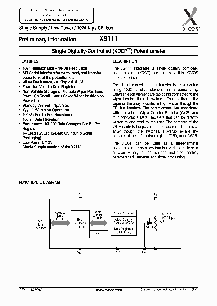 X9111TB15I_3154370.PDF Datasheet