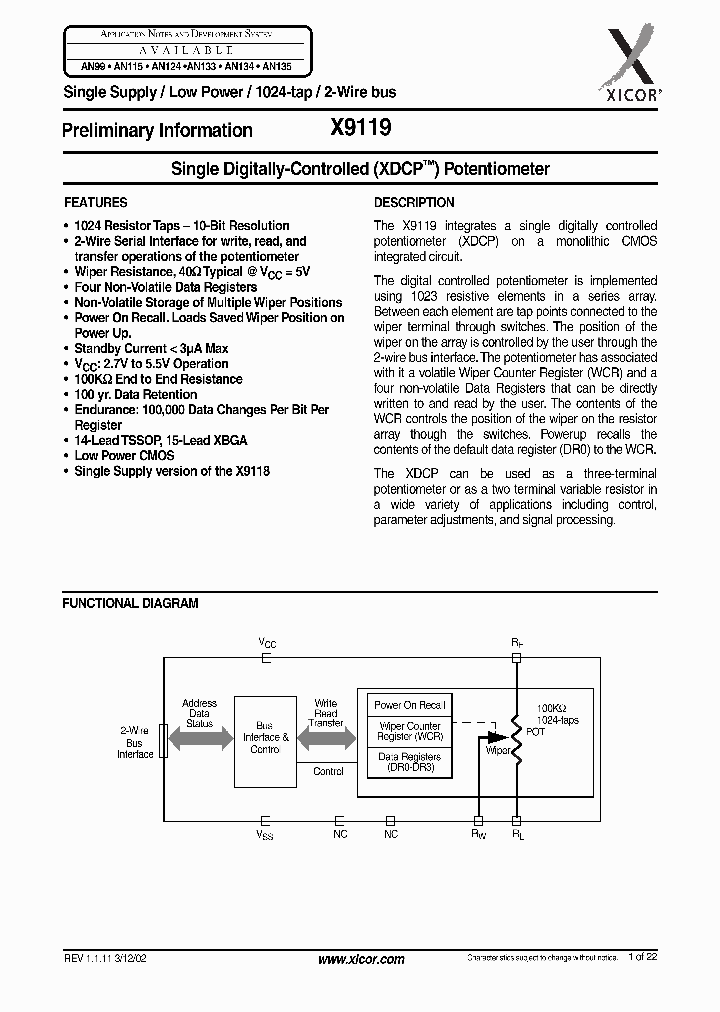 X9119TB15I-27_3154372.PDF Datasheet