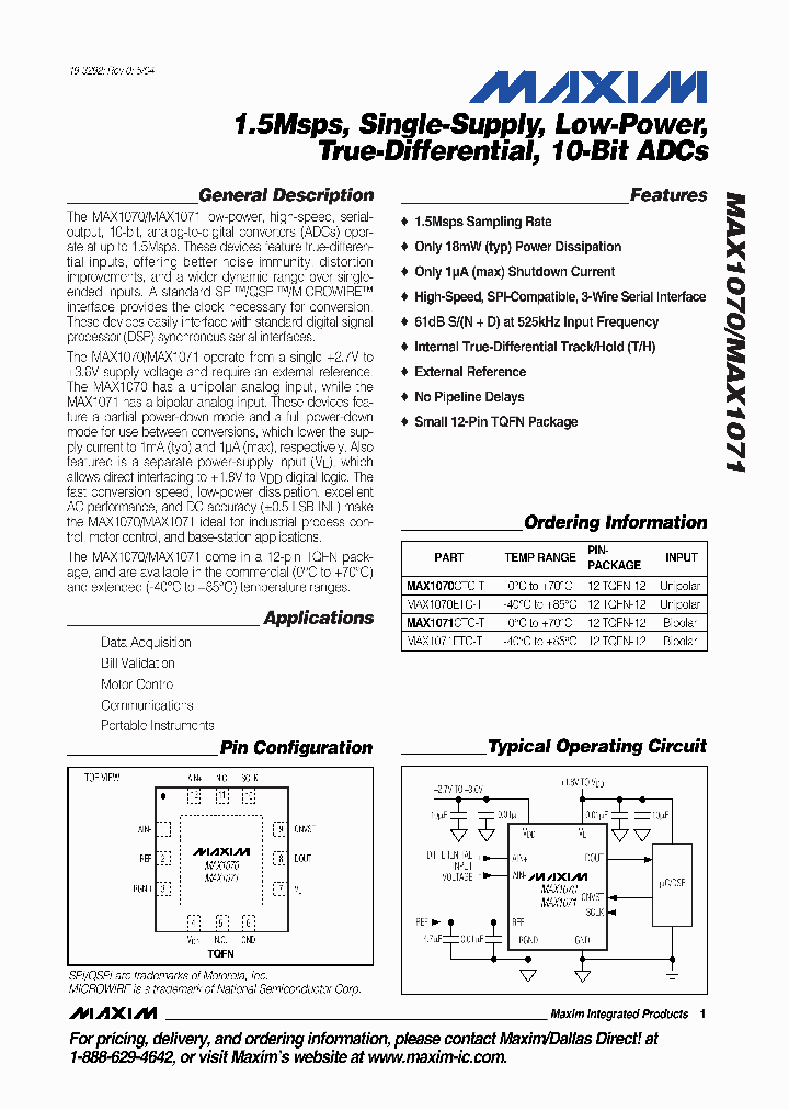 MAX1070CTC-T_3157999.PDF Datasheet
