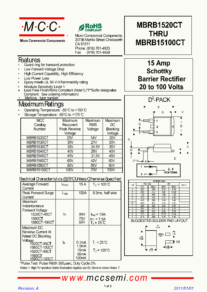MBRB1540CT_3160731.PDF Datasheet