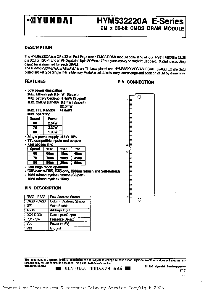 HYM532220ATE-70_3161731.PDF Datasheet