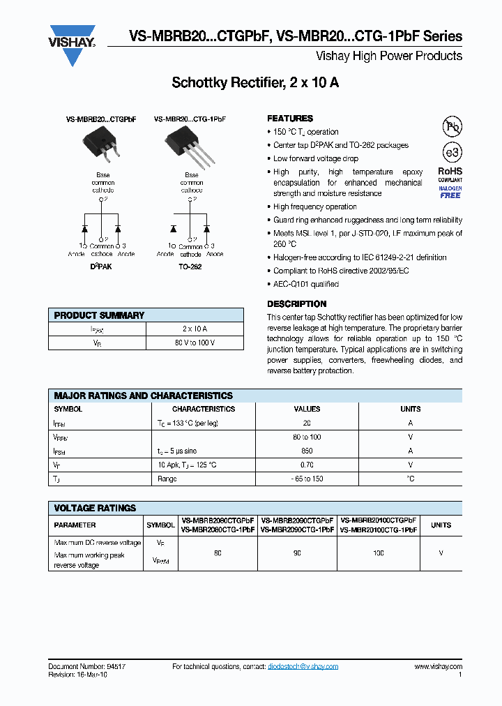 MBRB2080CTG-1PBF10_3163854.PDF Datasheet