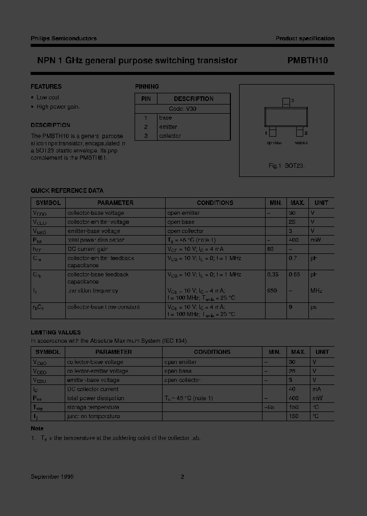 PMBTH10TR_3164530.PDF Datasheet