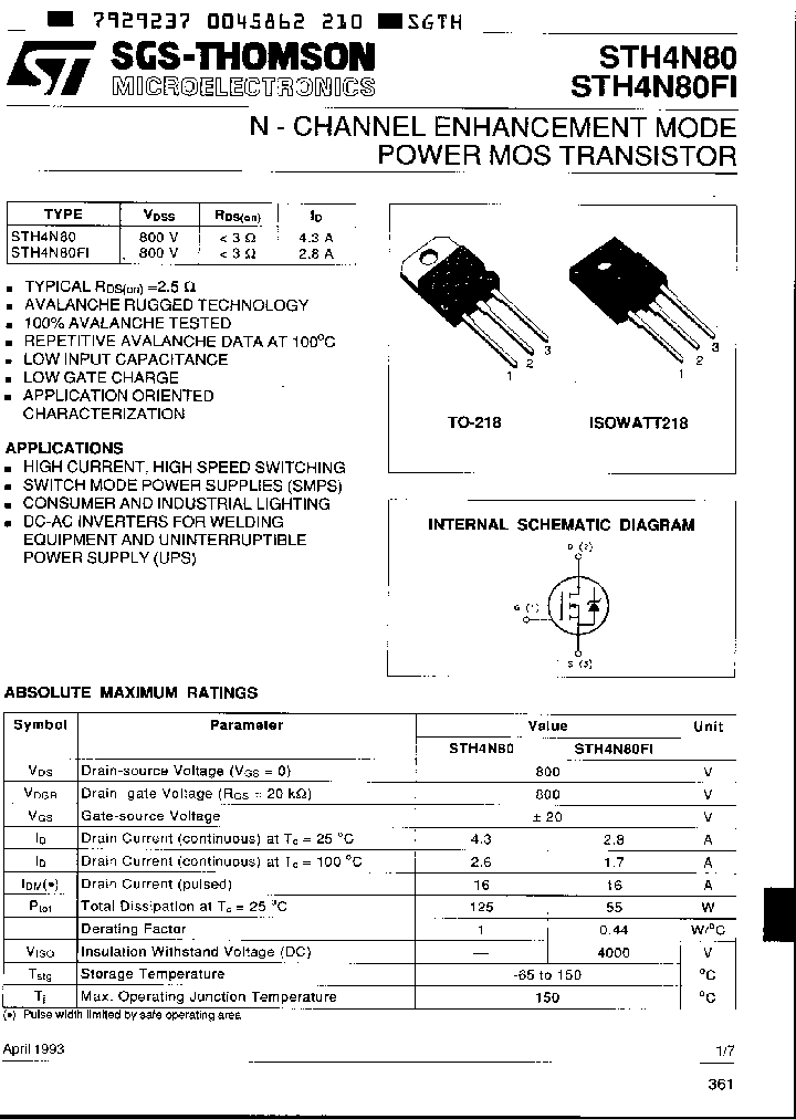 STH4N80FI_3164889.PDF Datasheet