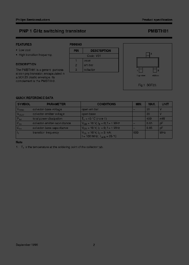 PMBTH81TR_3164531.PDF Datasheet