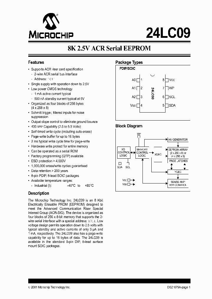 24LC09TIP_3165117.PDF Datasheet