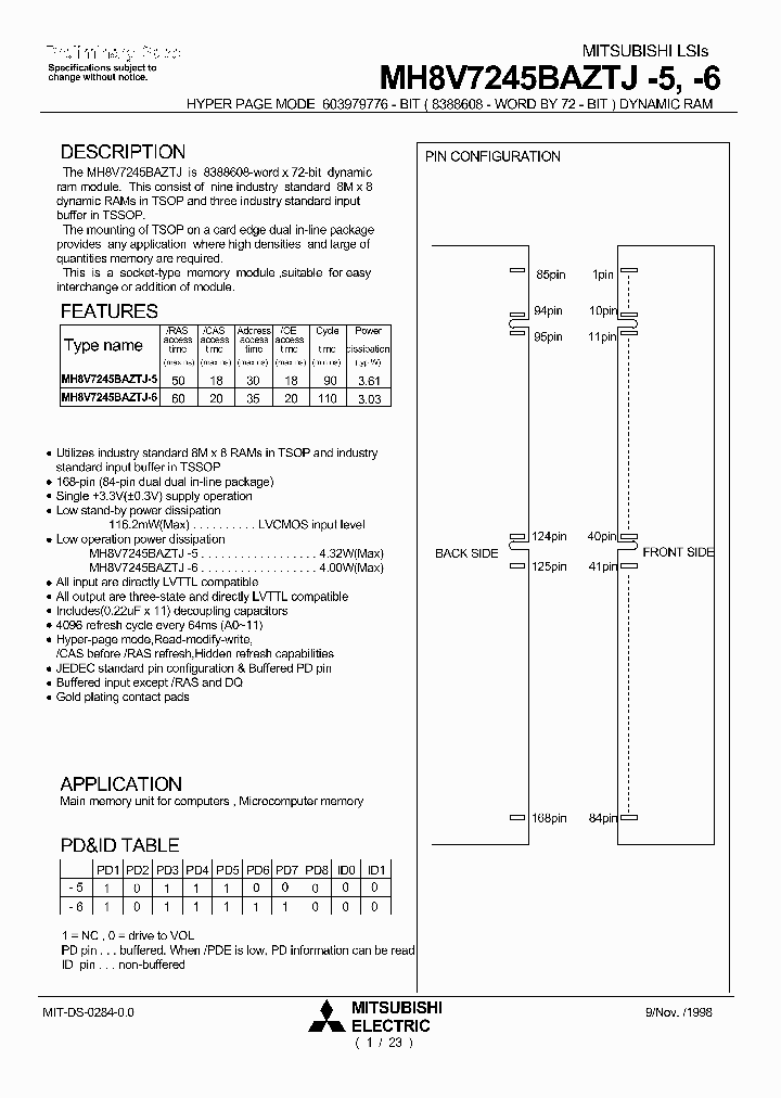 MH8V7245BAZTJ-5_3166501.PDF Datasheet