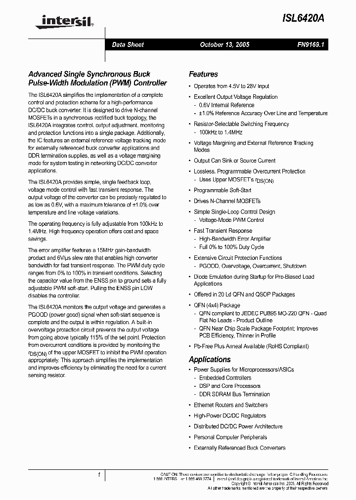 ISL6420AIAZ-TK_3167679.PDF Datasheet