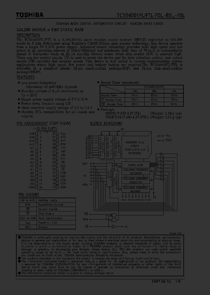 TC554001FTL-85L_3170507.PDF Datasheet