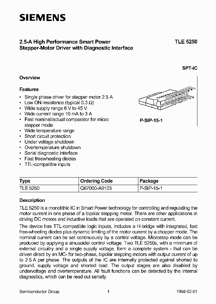 TLE5250_3168918.PDF Datasheet