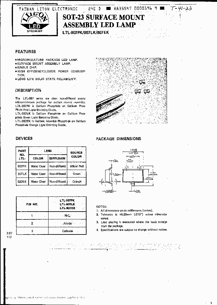 LTL907LK_3170155.PDF Datasheet
