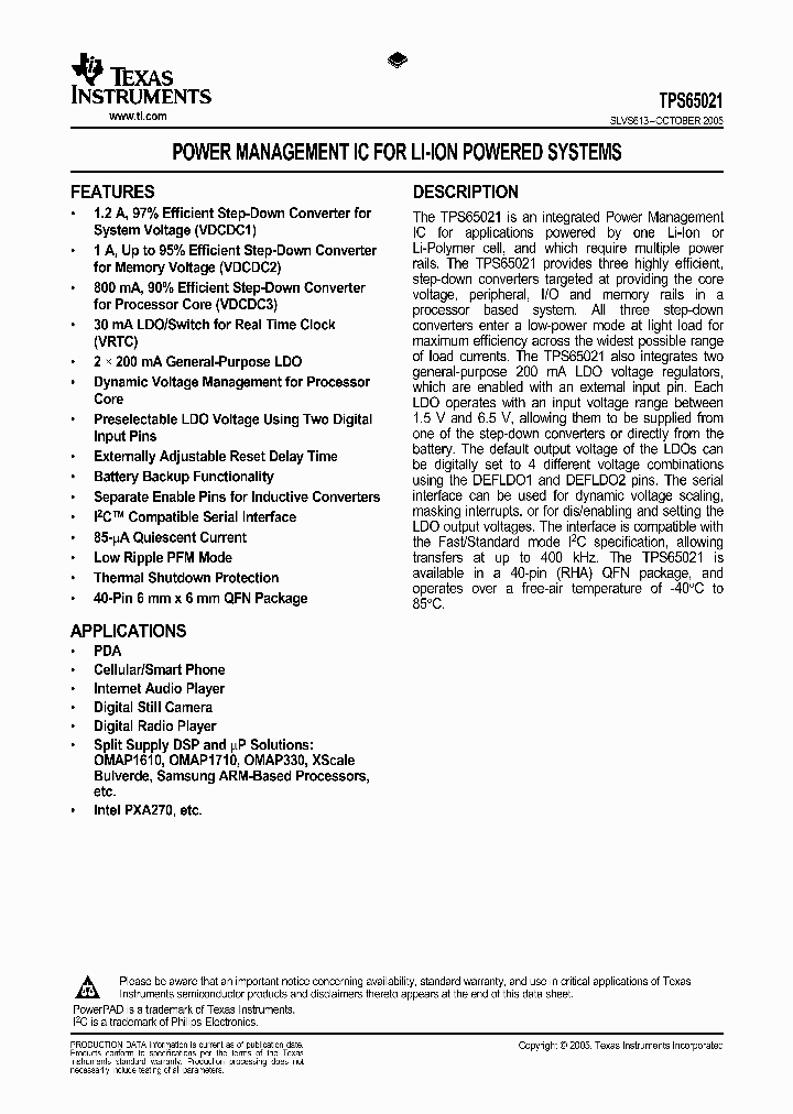TPS65021RHARG4_3170908.PDF Datasheet