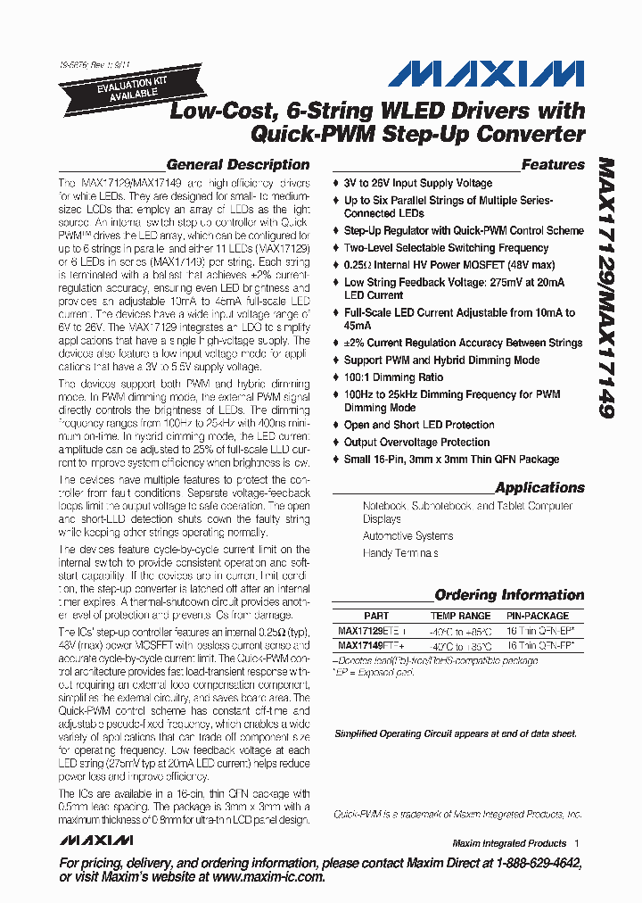 MAX17129_3171656.PDF Datasheet