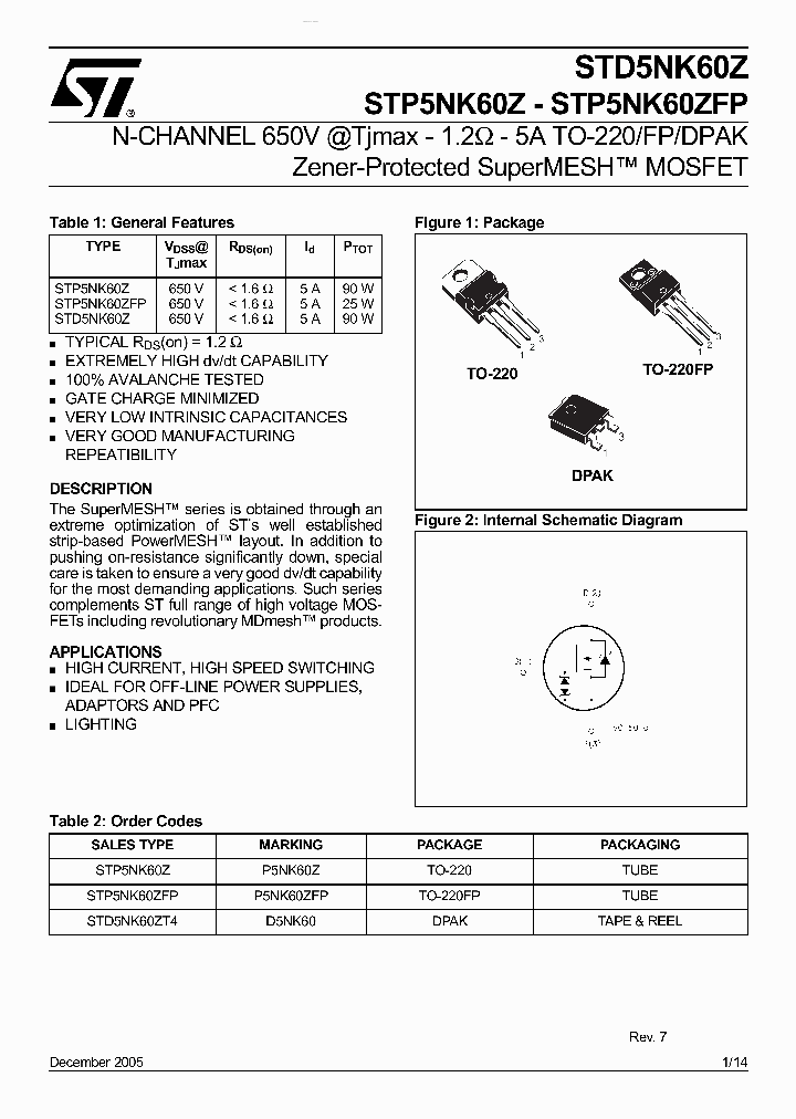 STP5NK60ZFP_3171323.PDF Datasheet