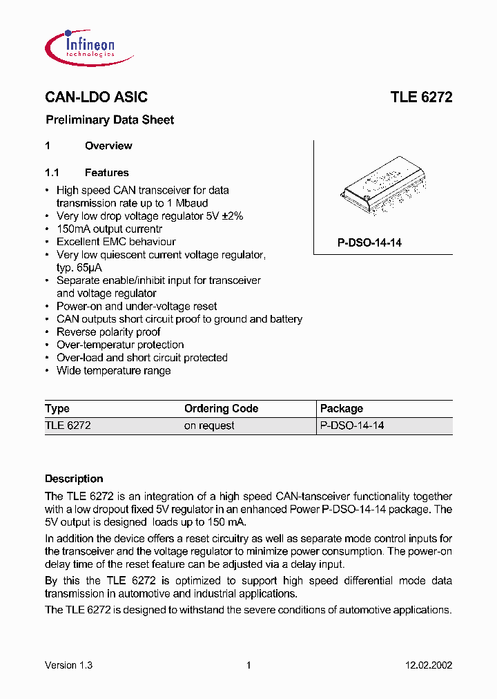 TLE6272G_3172894.PDF Datasheet