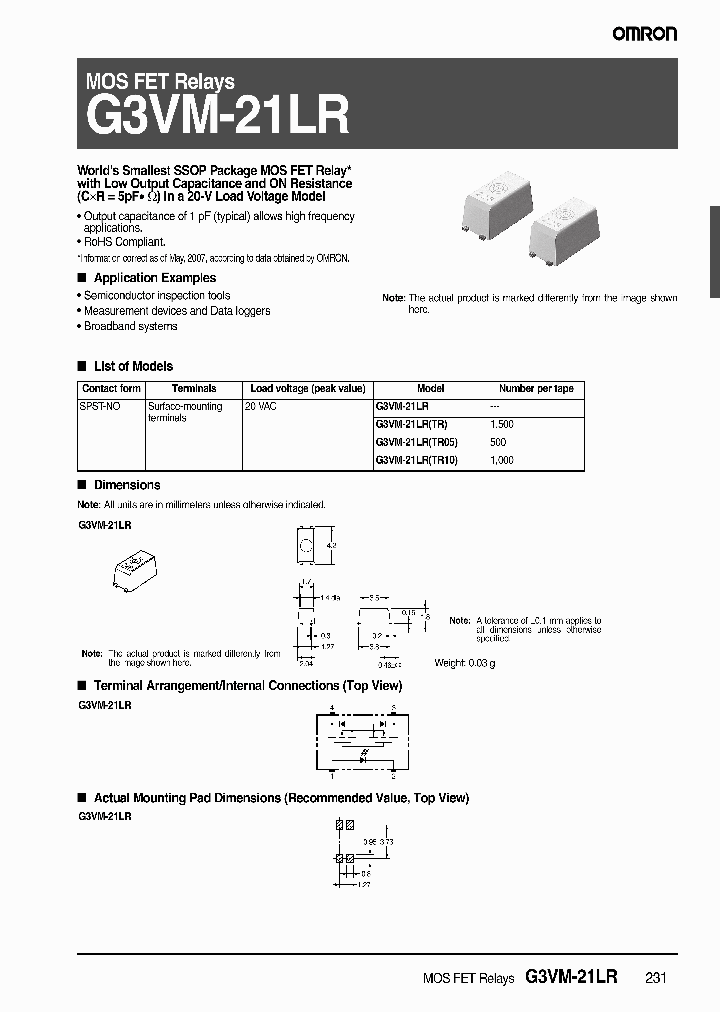 G3VM-21LRTR10_3172978.PDF Datasheet
