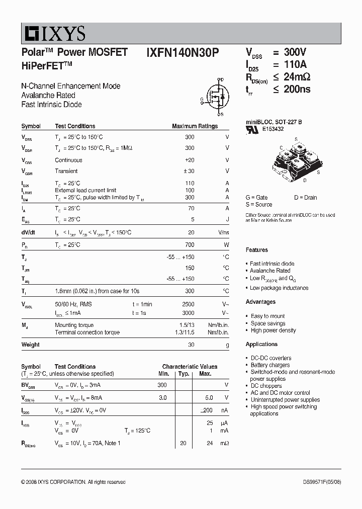 IXFN140N30P_3173609.PDF Datasheet