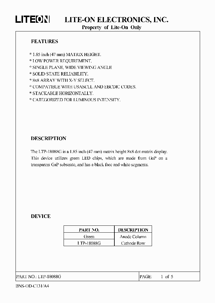 LTP-18088G_3173536.PDF Datasheet