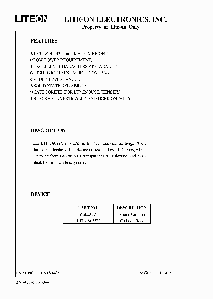LTP-18088Y_3173538.PDF Datasheet