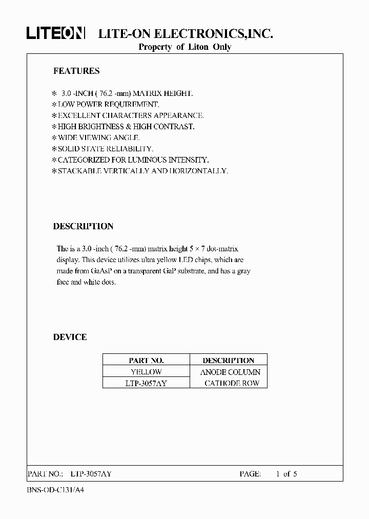 LTP-3057AY_3173993.PDF Datasheet
