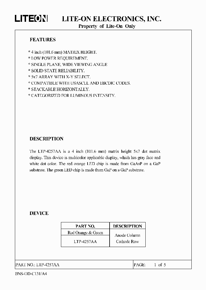 LTP-4257AA_3174320.PDF Datasheet