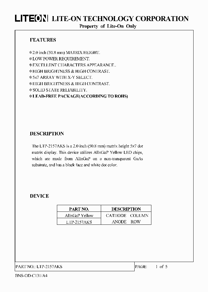 LTP-2157AKS_3173646.PDF Datasheet