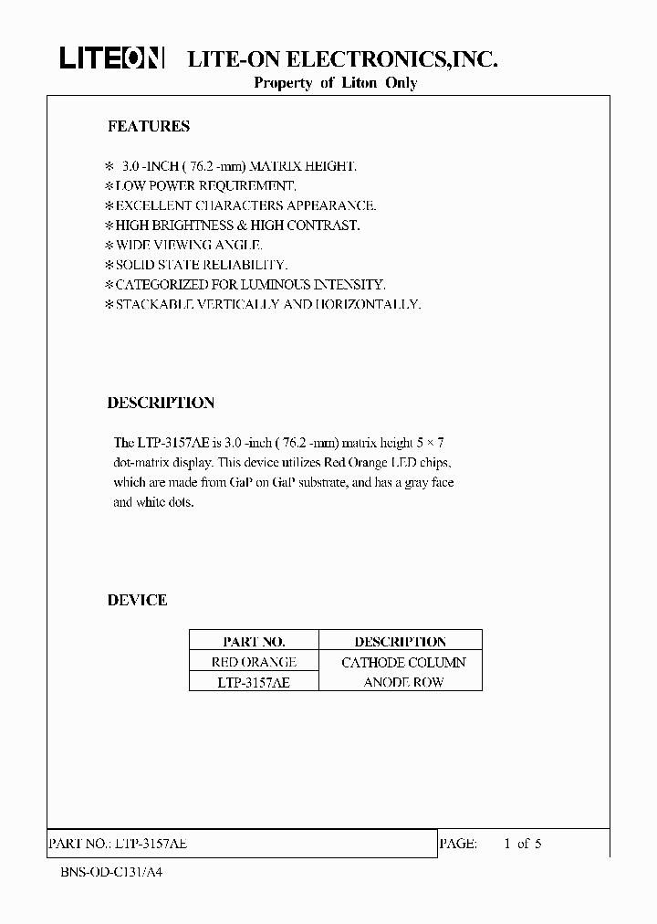 LTP-3157AE_3173999.PDF Datasheet