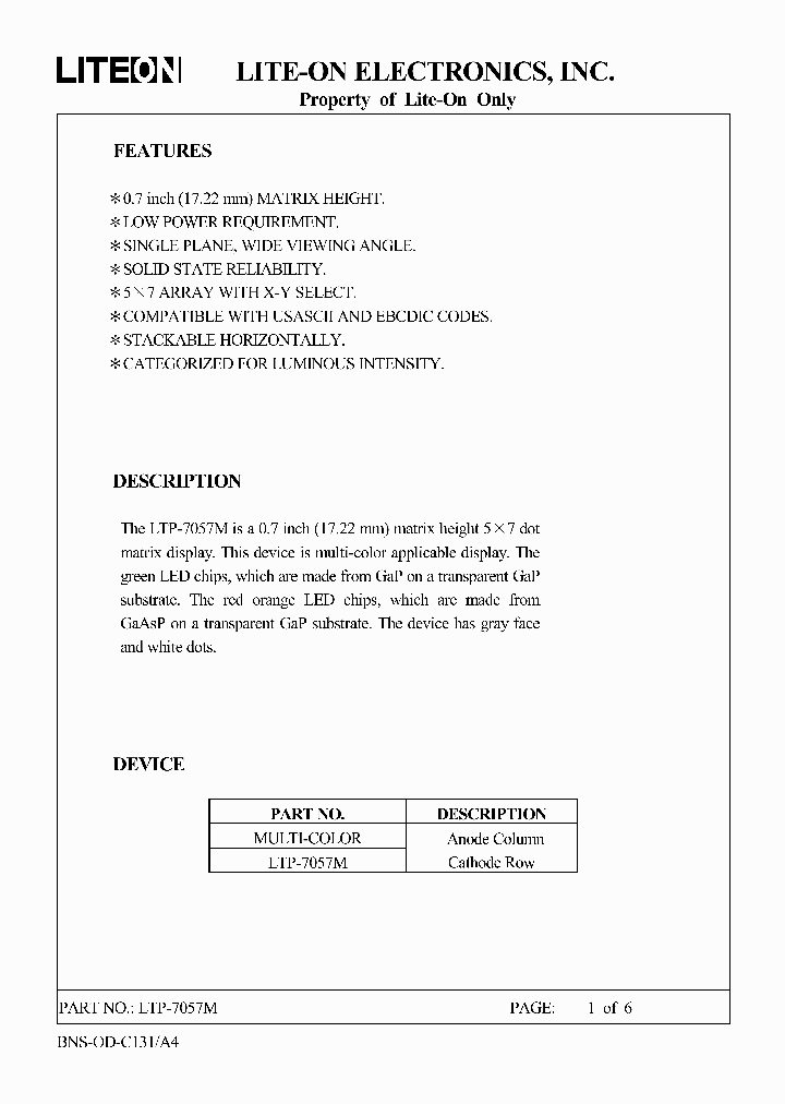 LTP-7057M_3174533.PDF Datasheet