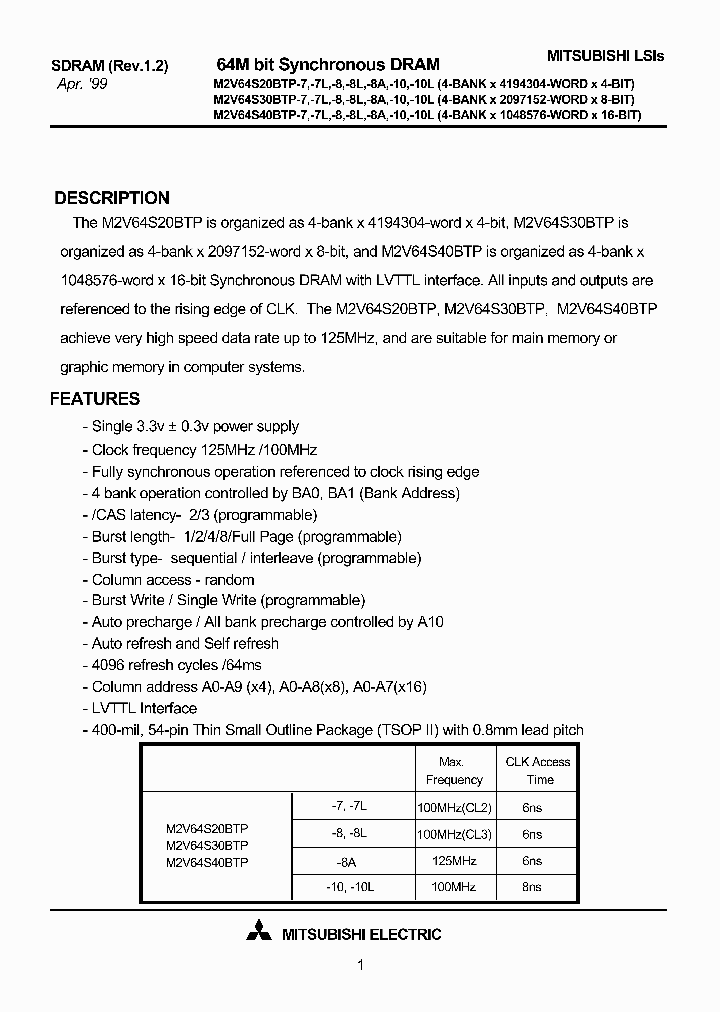 M2V64S20BTP-8A_3175045.PDF Datasheet