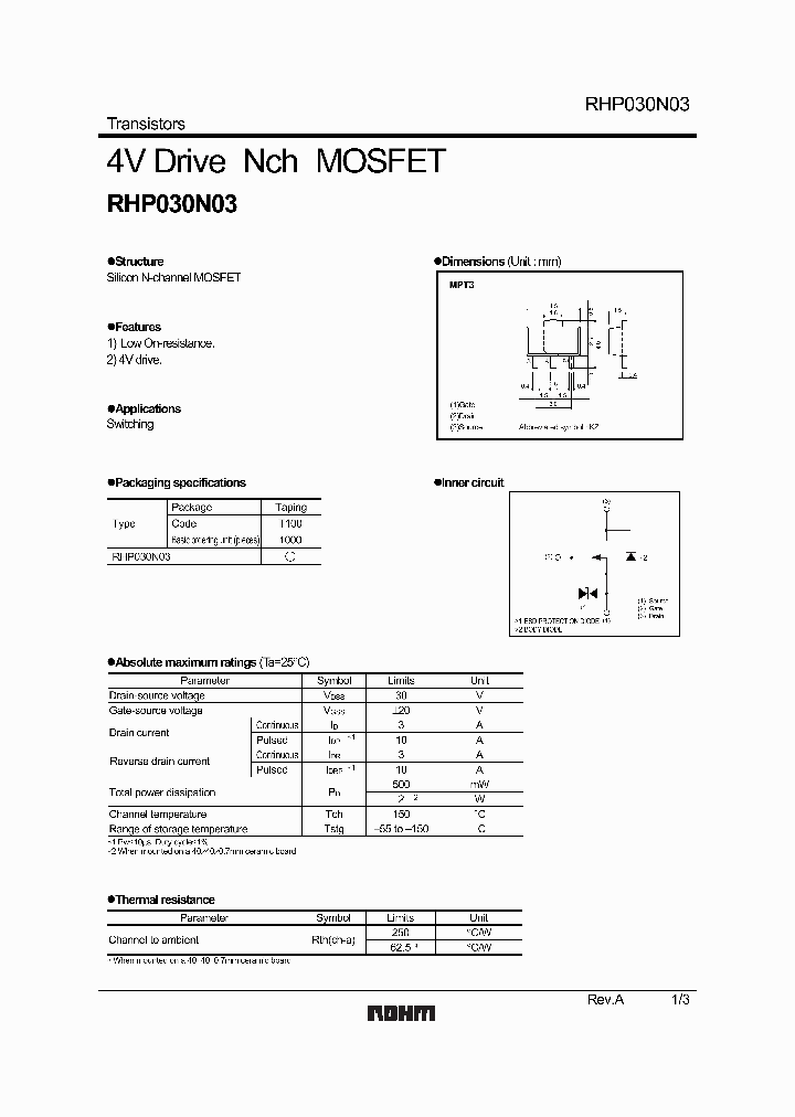 RHP030N030610_3176236.PDF Datasheet