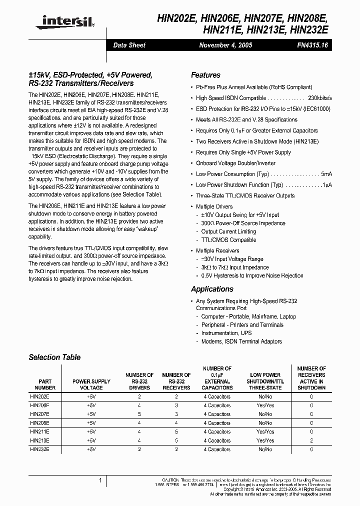 HIN206E_3176453.PDF Datasheet
