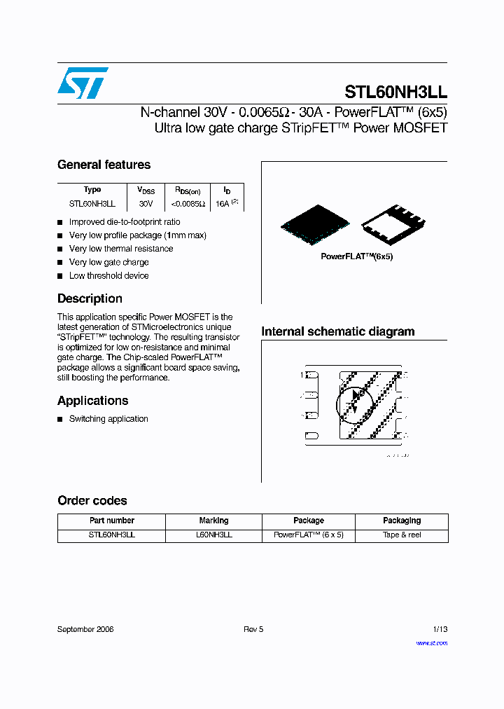 STL60NH3LL_3178459.PDF Datasheet