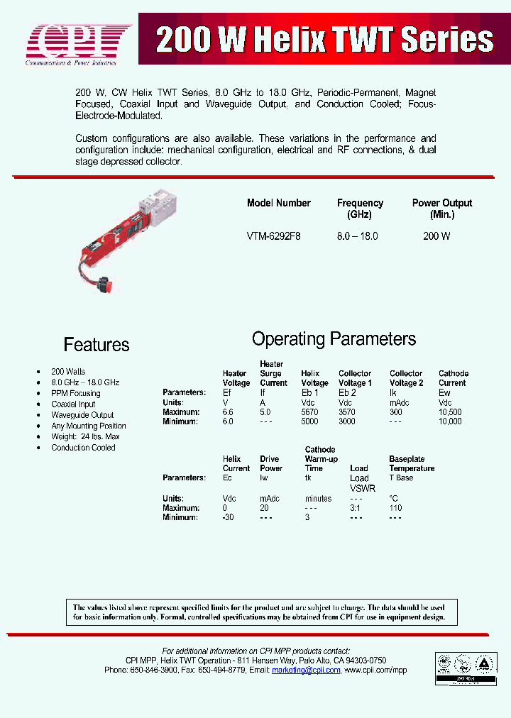 VTM-6292F8_3179114.PDF Datasheet