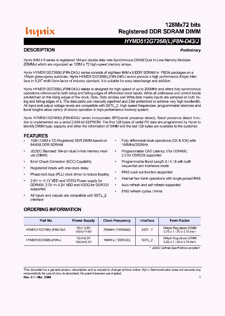 HYMD512G726BF8N-D43_3180255.PDF Datasheet