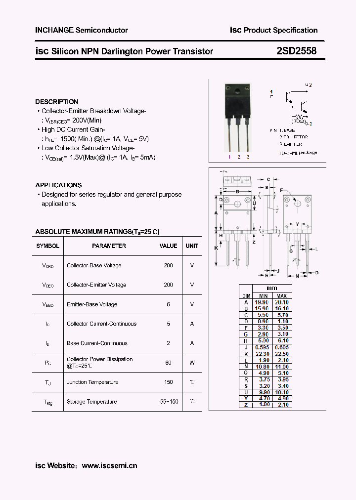 2SD2558_3185151.PDF Datasheet