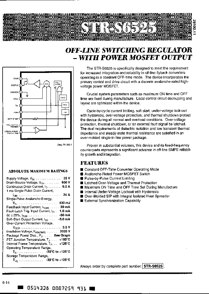 STR-M6525_3184526.PDF Datasheet