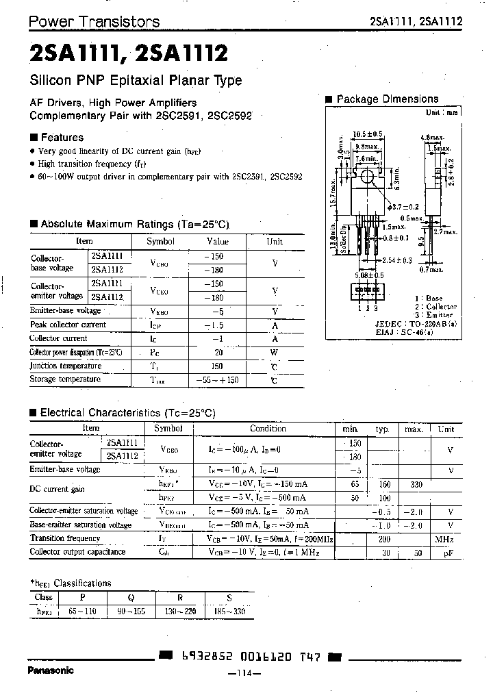 2SA1112S_3187604.PDF Datasheet