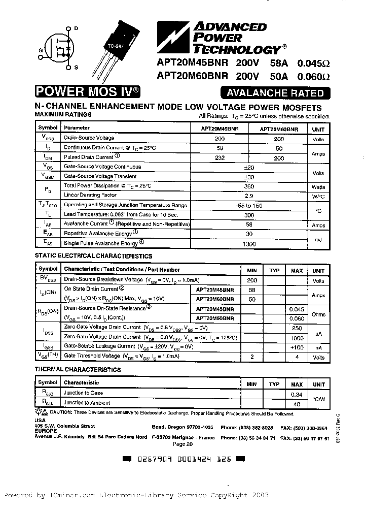 APT20M45BNR_3186854.PDF Datasheet