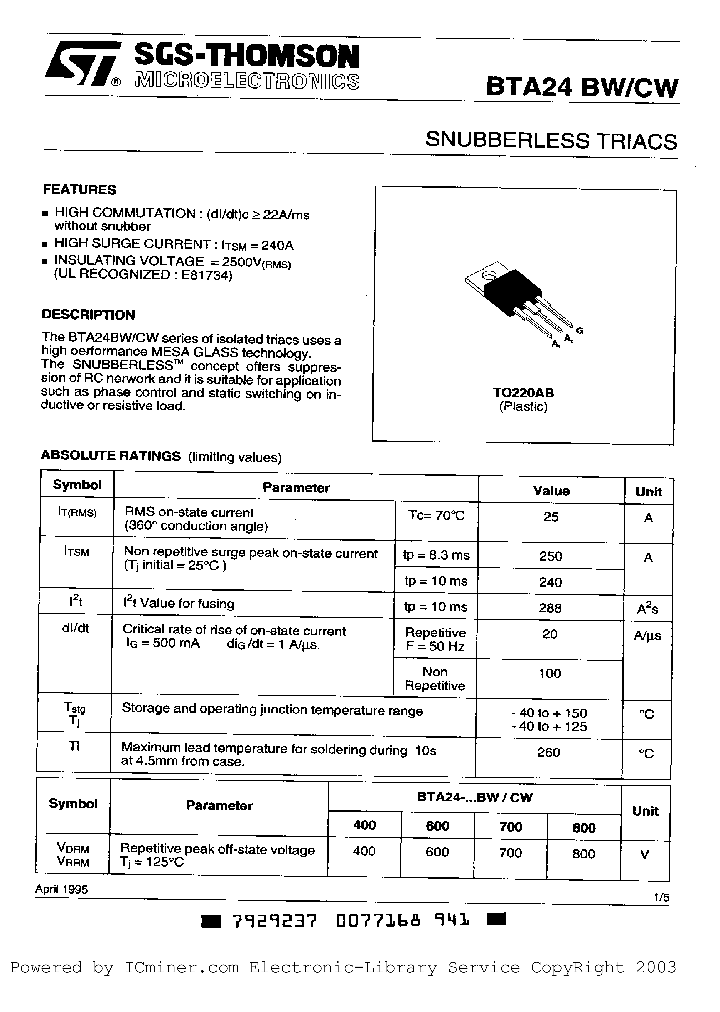 BTA24-400CW_3187633.PDF Datasheet