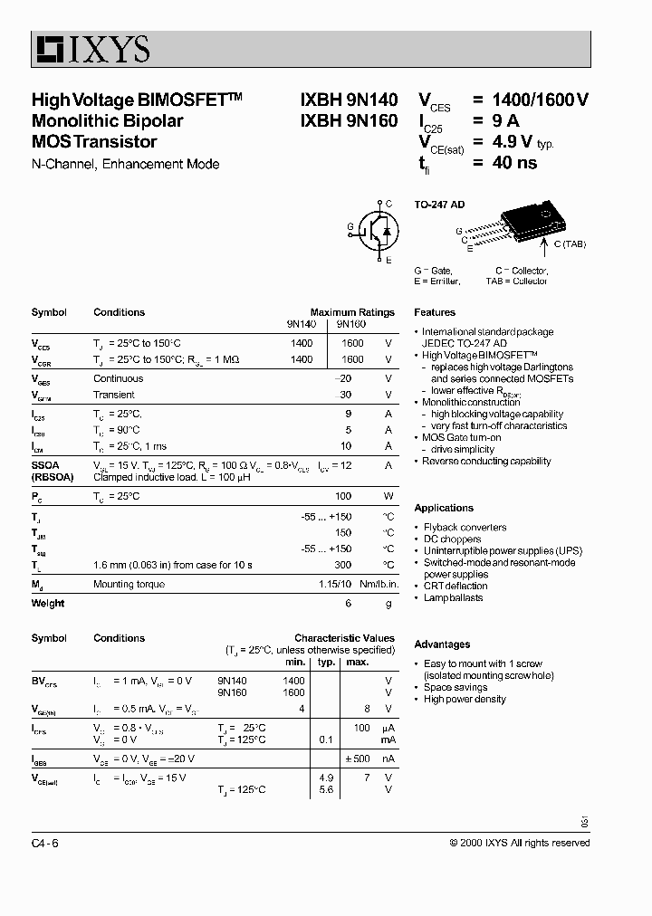 IXBH9N140_3186664.PDF Datasheet